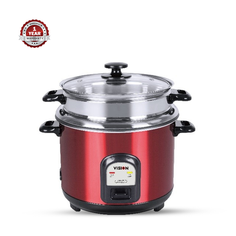 Tycoon Rice Cooker 2.8L Maroon SS Pots 1000W